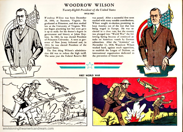 Woodrow Wilson coloring book page from Mr Peanut coloring book