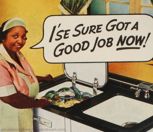 Vintage racist ad GE 1947 Black Maid
