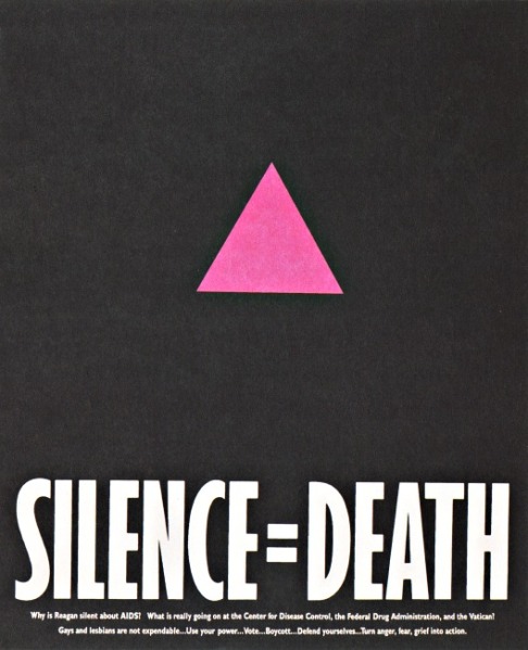 AIDS Silence =death poster 1980s