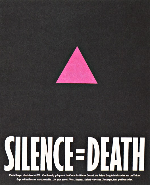 AIDS Silence equals death poster
