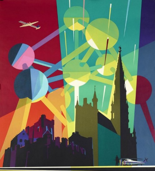 Belgium Worlds Fair 1958 Sabena Airlines graphic
