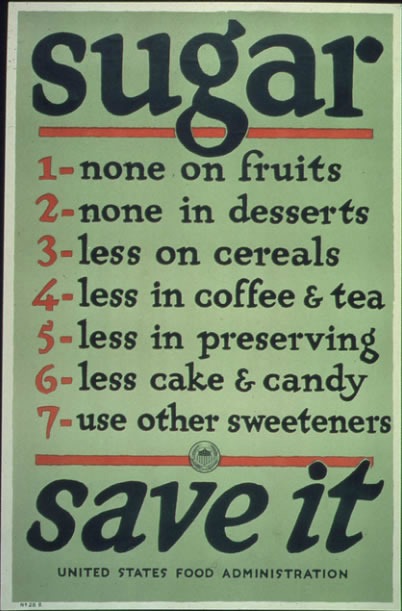 WWI Food conserve-sugar-poster