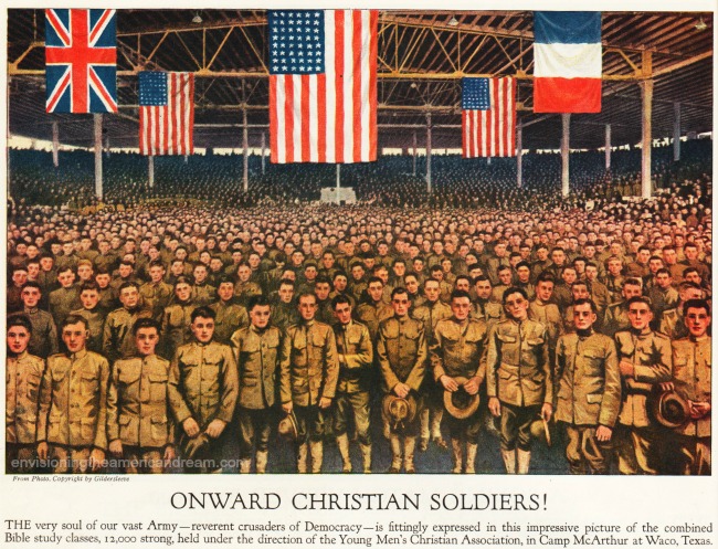Onward Christian Soldiers pictures of WWI soldiers 