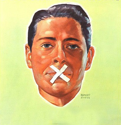 WWII Dont Talk taped mouth