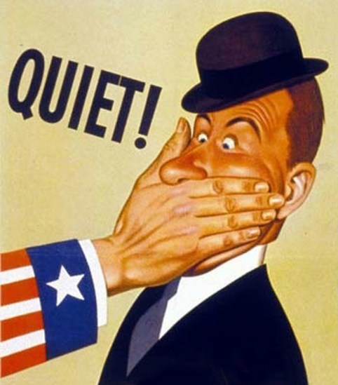 WWII Poster Be Quiet WWII propaganda Quiet