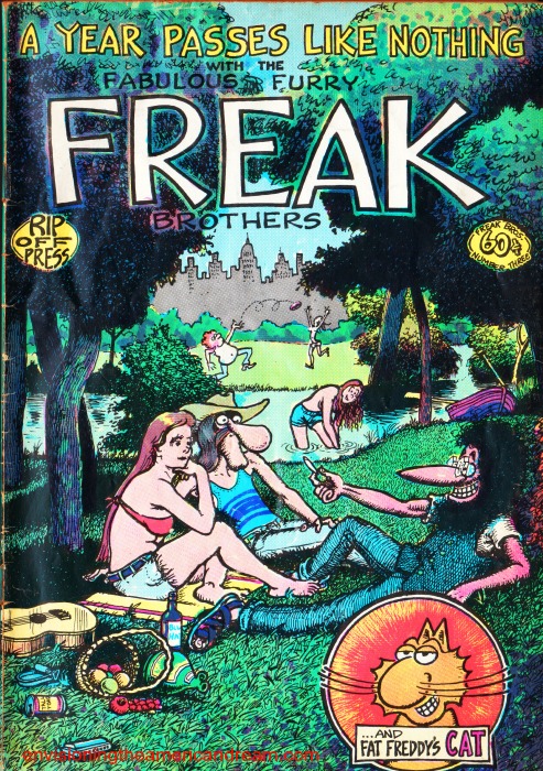 Vintage Alternative Comic Book "A Year Passes Like Nothing With the Fabulous Furry Freak Brothers" By Gilbert Shelton 1973 .