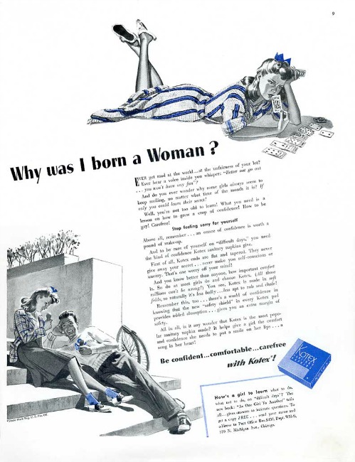 Vintage Kotex advertisement 1941