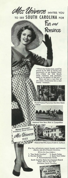Vintage South Carolina travel ad