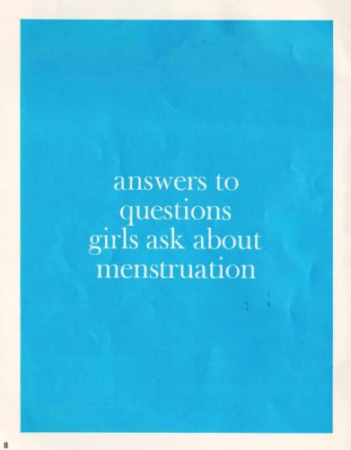 modess answers to questions about Menstruation Growing up and Liking it