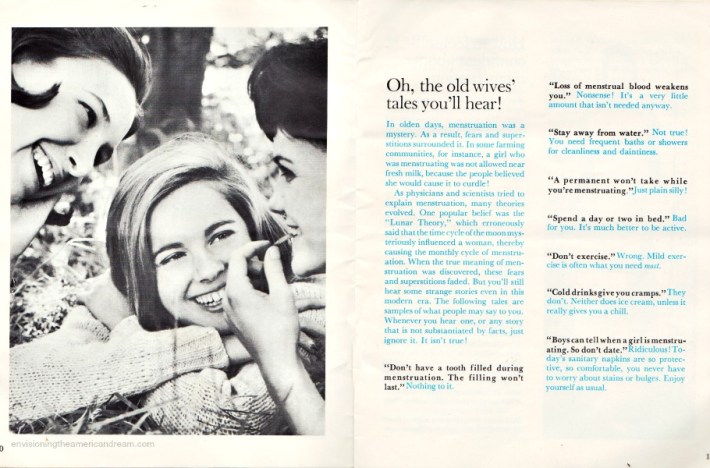 Growing up and liking it Modess 1965