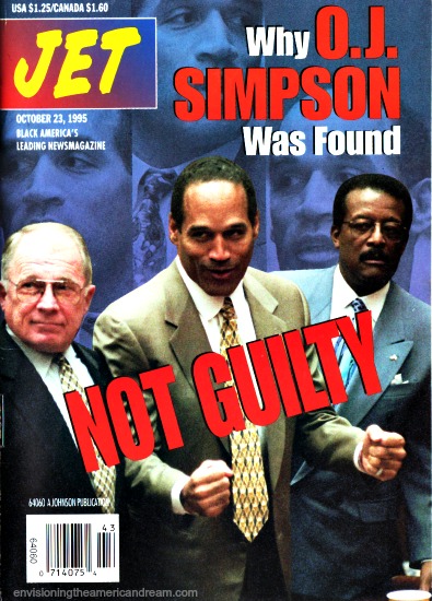 Jet Magazine October 1995 OJ Not Guilty OJ Trial Jet Magazine 1995 Not Guilty