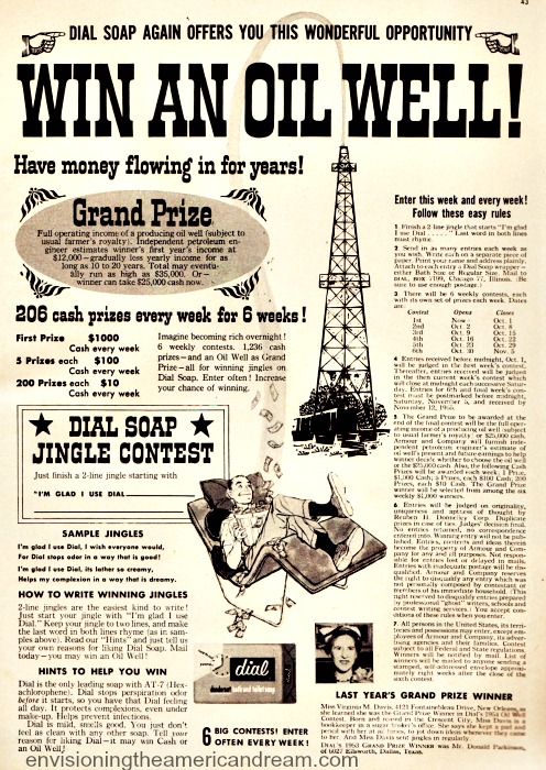 Contest 1955 Dial Oil well 