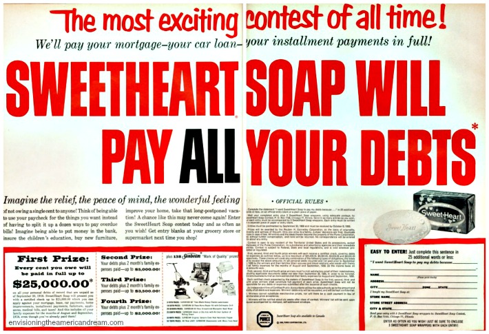 contests sweetheart soap pay debts