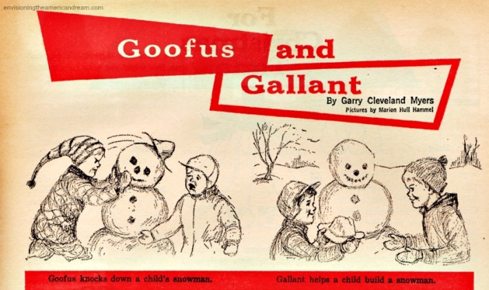 Goofus and Gallant from Highlights Magazine 1966 Goofus Gallant Hightlights