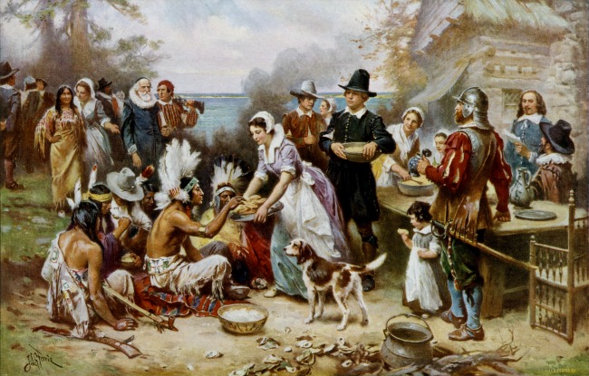 The First Thanksgiving painting by Ferris