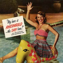 Vintage Beer Ad Miss Rheingold 1948