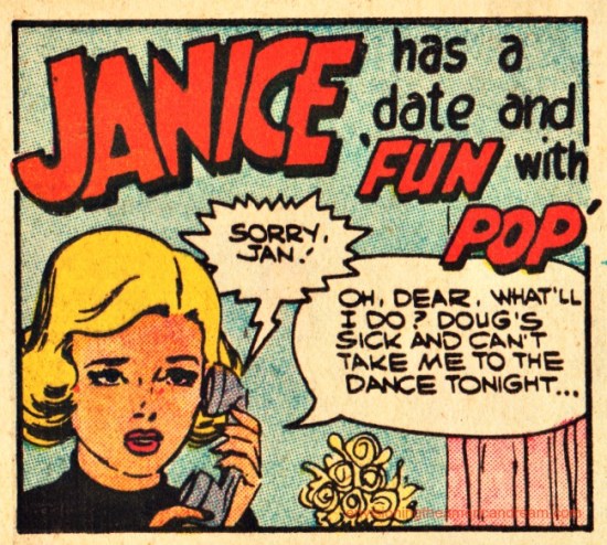 Vintage Public Service ad "Fun With Pop" from "I Love You"Comic Charlston Publications 1959 