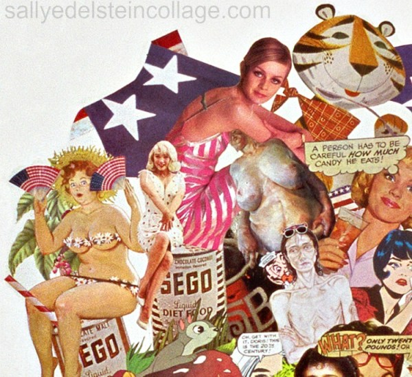 Detail Collage- Constant Cravings by Sally Edelstein. Collage composed of appropriated vintage images