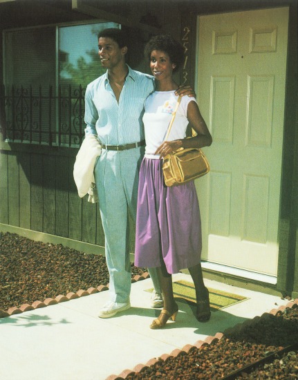 Vintage Photo African American outside their suburban home