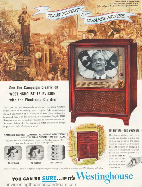 vintage Westinghouse television ad 1950s