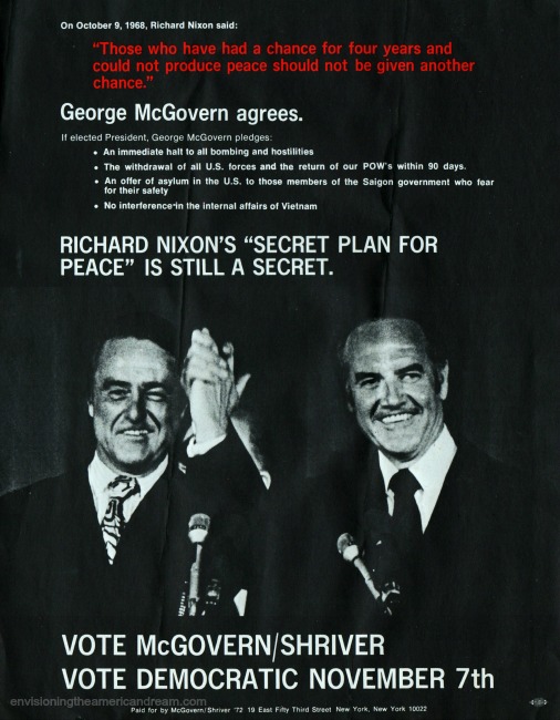 George McGovern for President Brochure 1972