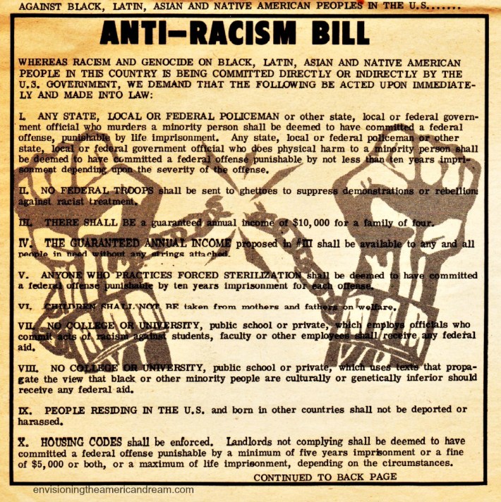SDS New Left Notes Call to Action Anti Racism Bill 1972