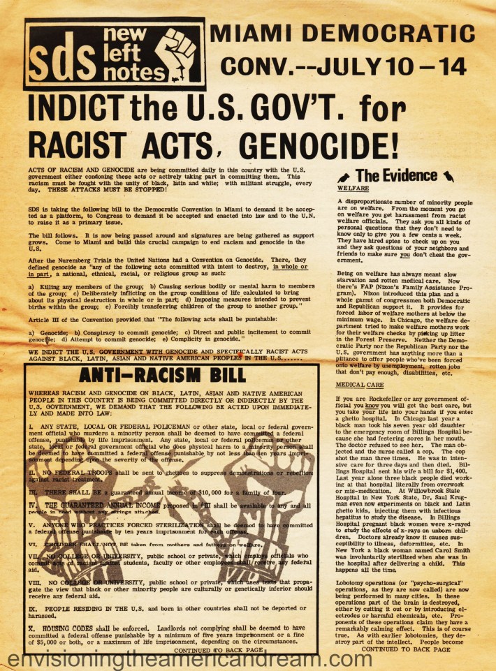 SDS Call to Action 1972 