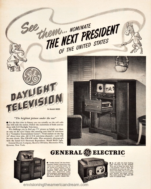 Vintage ad 1948 GE Television