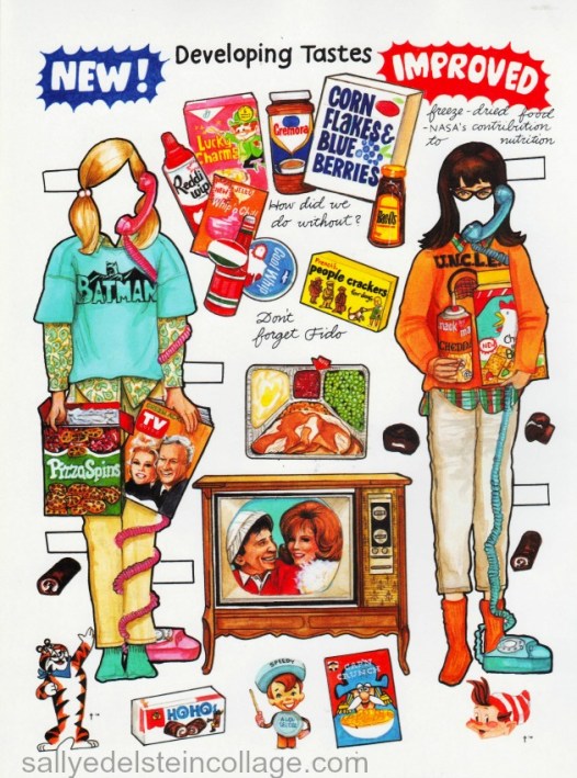paper doll book illustration 1960s