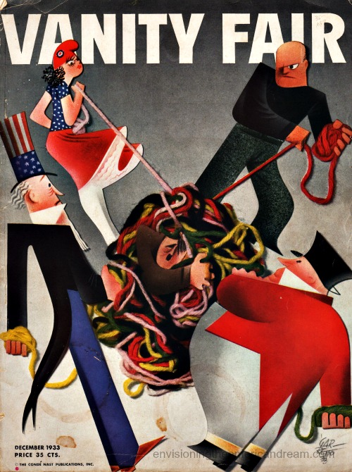 Vanity Fair cover Dec 1933 Illustration Paolo Grarreto