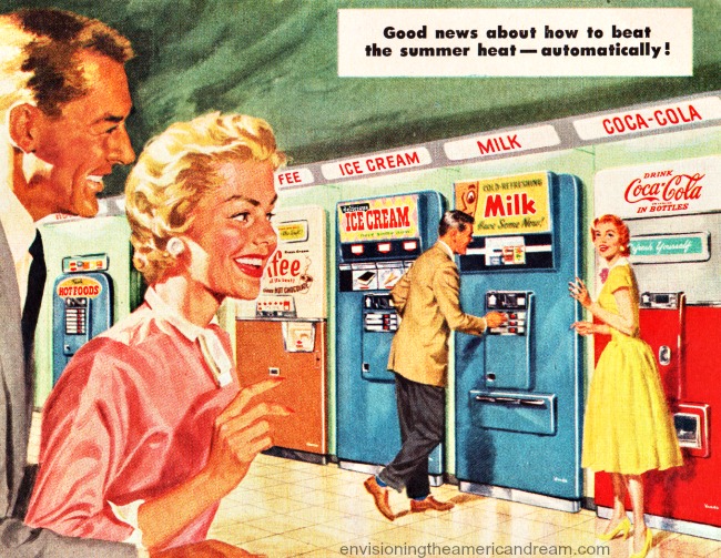 Vintage Illustration Vendo vending machnes 1950s