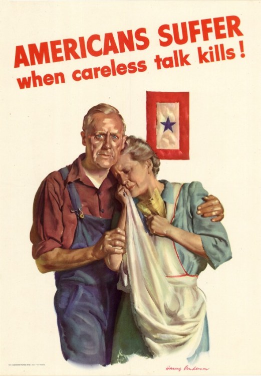WWII Posters Americans Suffer Careless talk