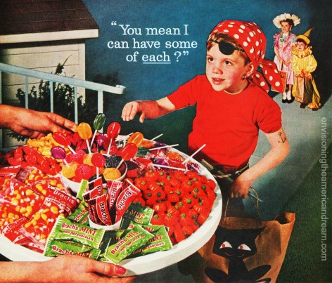 vintage kids trick or treating