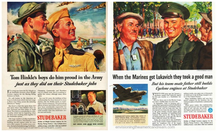 wwii-studebaker ads vintage illustrations WWII soldiers