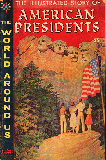 vintage comic book American presidents