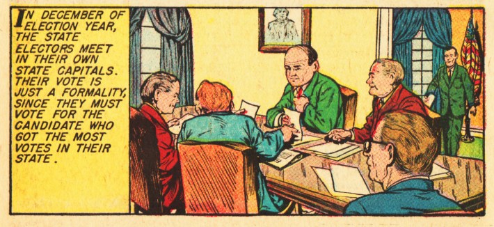 vintage comics electing-president
