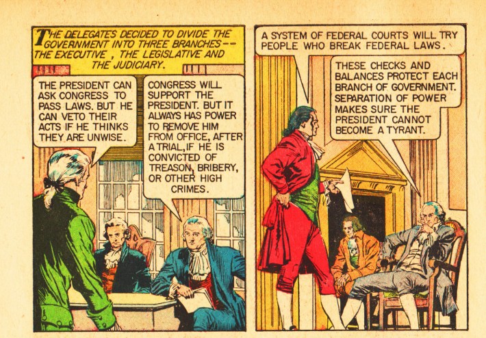 vintage comics American presidents The Founding Fathers 