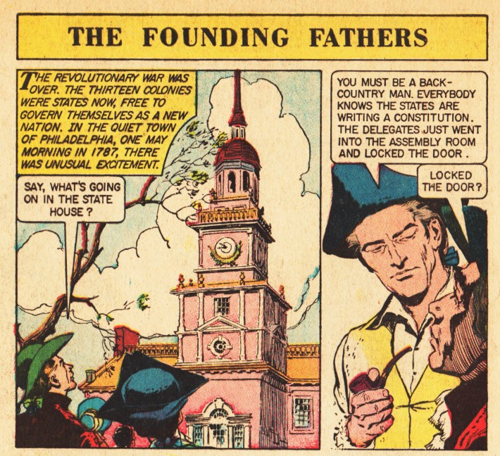 vintage comics American presidents The Foundng Fathers 
