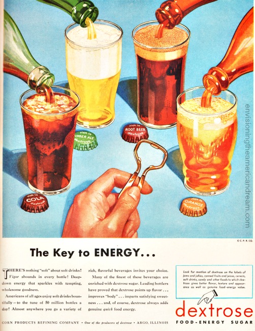 vintage ad illustration gasses of soda 