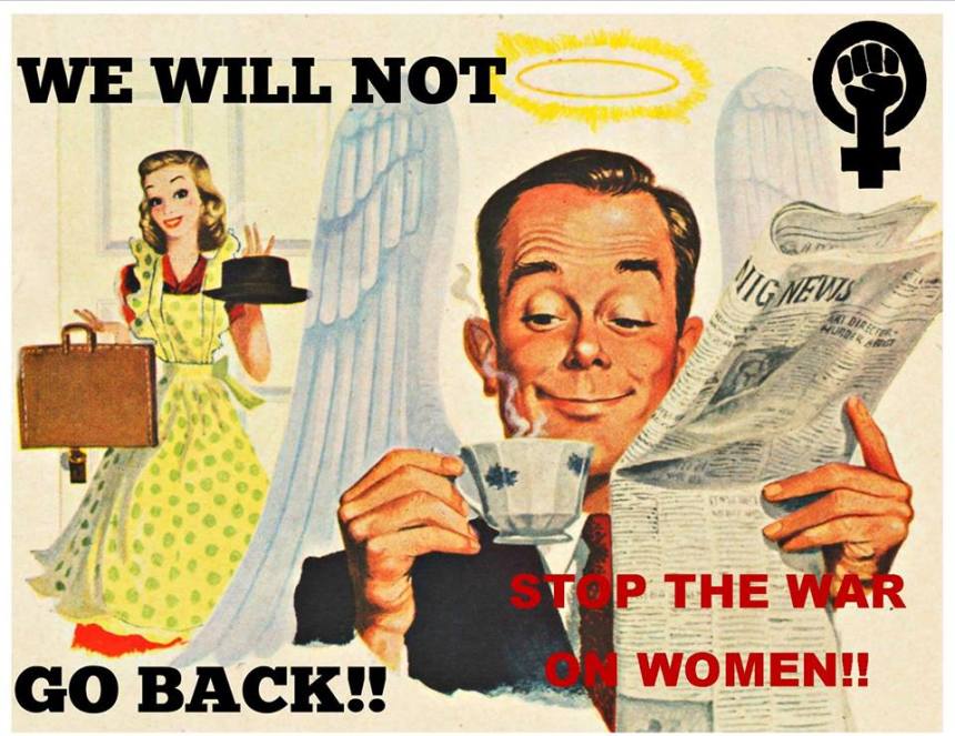 war-on-women-vintage illustration womens march on washington poster 