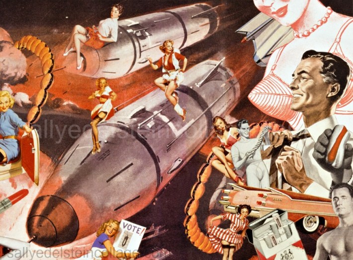 art collage Cold war culture arms race