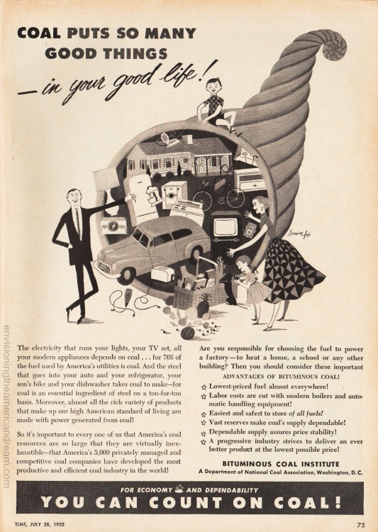 Vintage ad 1952 Bituminous Coal Institute 