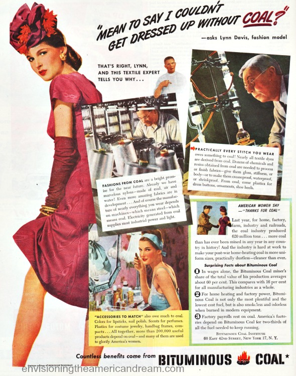 Vintage ad Bituminous Coal Institute 1945