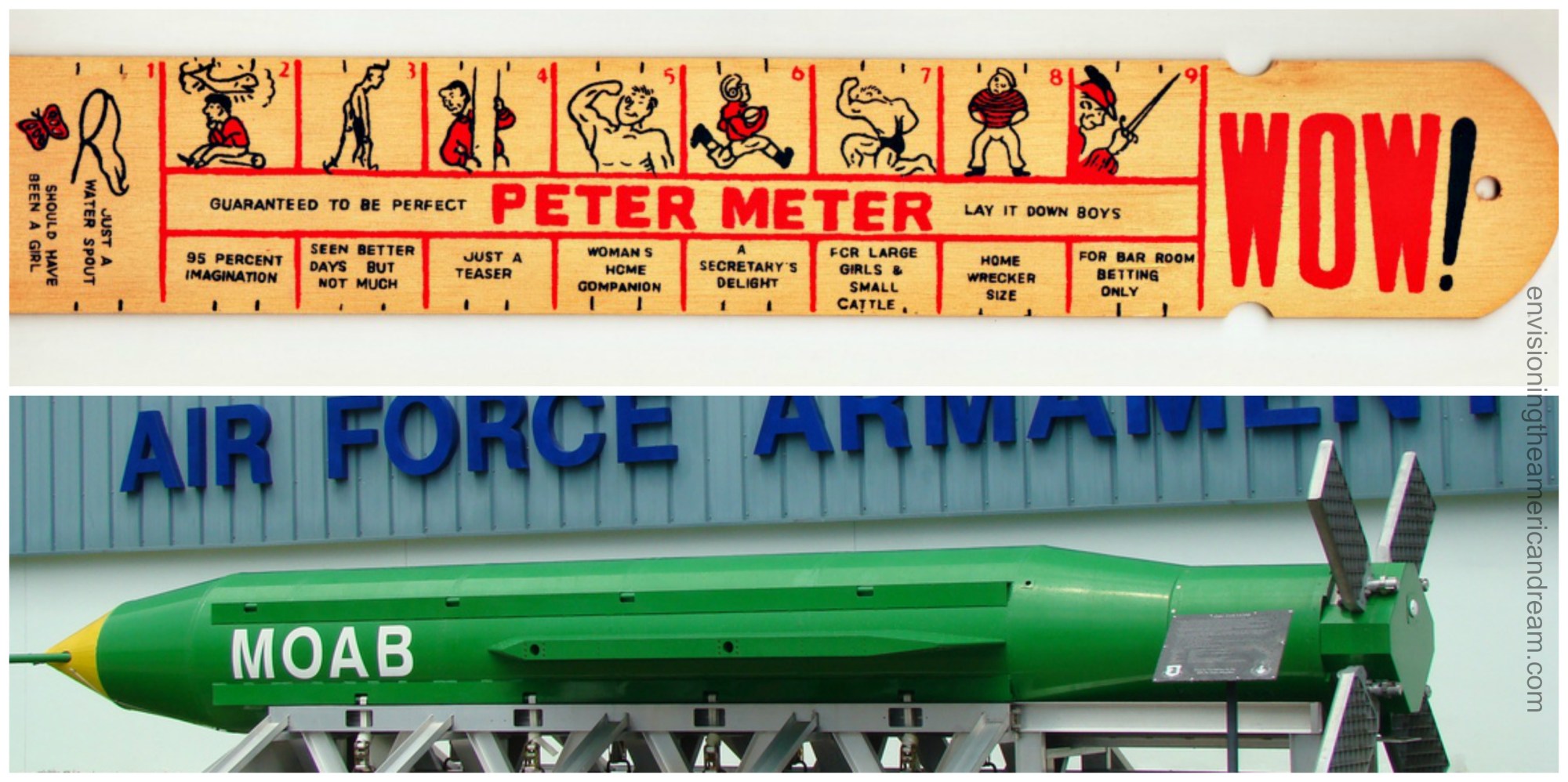 collage vintage peter meter and Bomb 