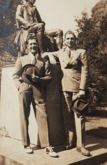 vintage photo of college men 1940s