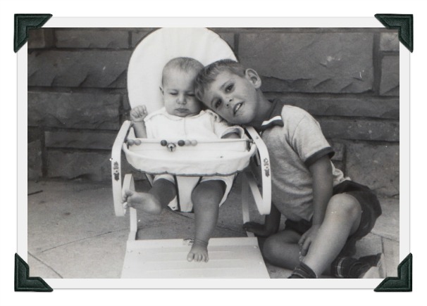 vintage 1950s photo brother and sister