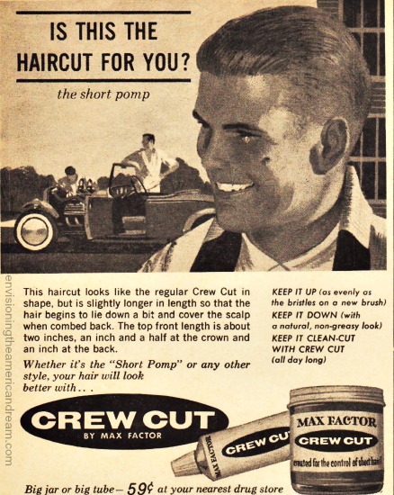 Vintage Ad 1961 Max Factor Crew Cut Butch wax