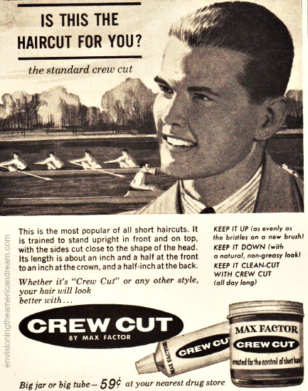 Vintage Ad 1961 Crew Cut Butch wax Illustration teenage boy 