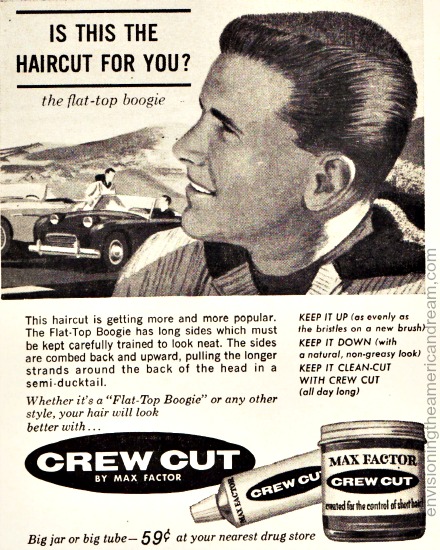 Vintage Ad 1961 Max Factor Crew Cut Butch wax