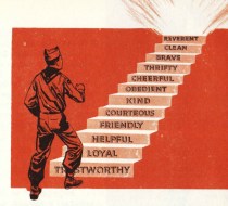 Vintage illustration boy scouts